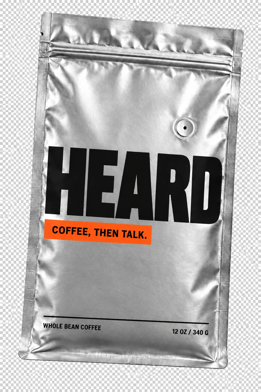 HEARD 12 ounce whole bean coffee in the silver bag